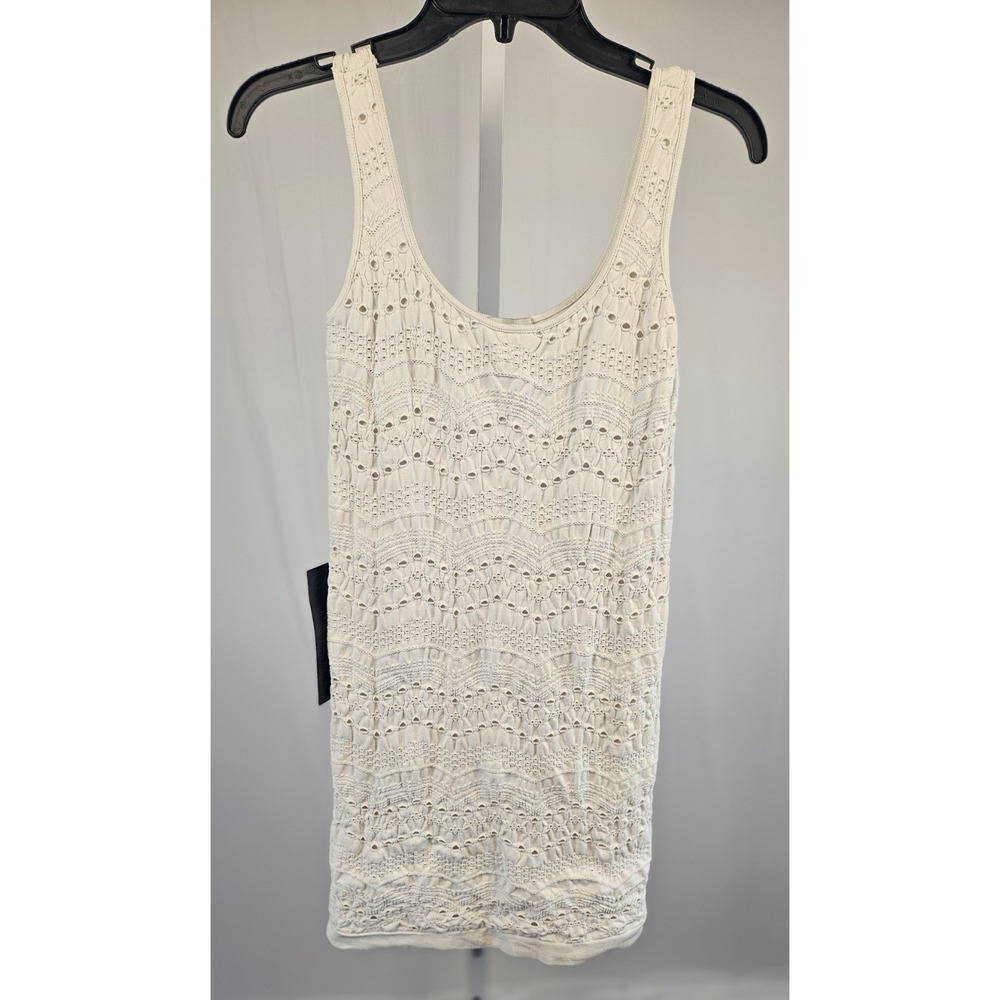 NEW Bebe Crochet  Stitch Tank  Mini Bodycon Dress Women's M-L Beach Spring